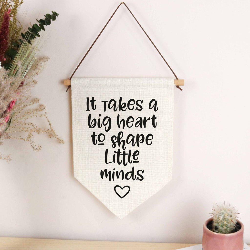 It Takes A Big Heart Wall Banner Flag