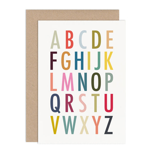 Colourful Alphabet Card