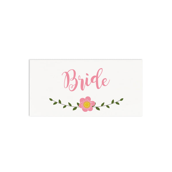 Personalised Floral Border Wedding Place Card