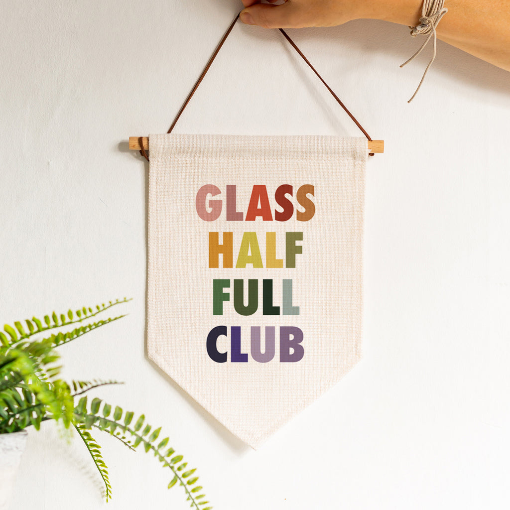 Glass Half Full Club Wall Flag