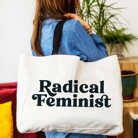 Radical Feminist Oversized Tote Bag