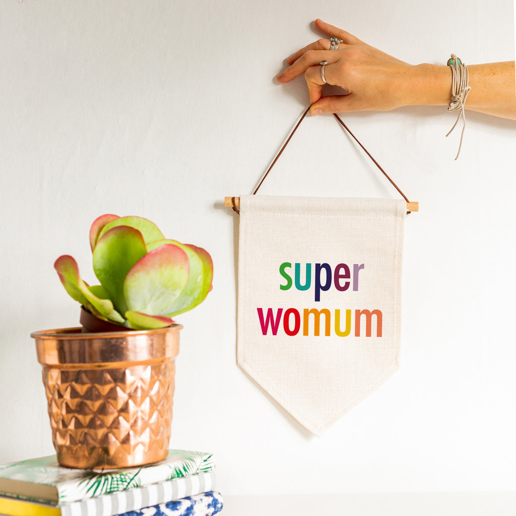 Super Womum Wall Banner Flag