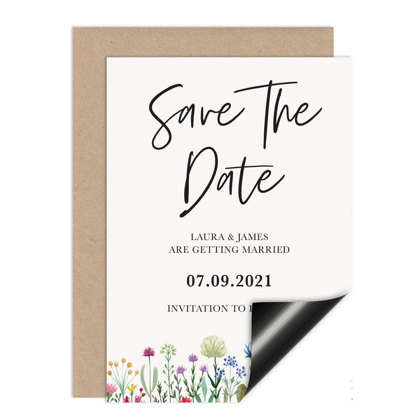 Wildflowers Wedding Save The Date Magnet