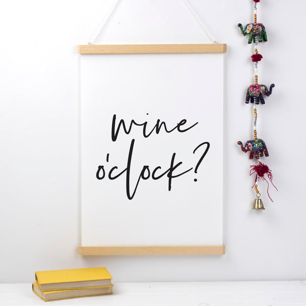 Wine O'Clock Print