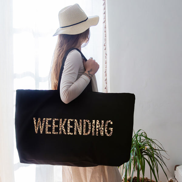 Weekending Oversized Tote Bag. Really Big Bag. Large Canvas Shopper