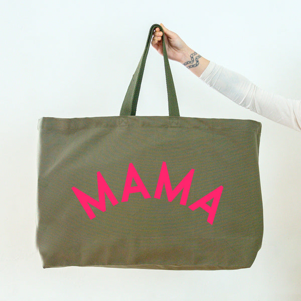 Mama - Oversized Tote Bag - Olive