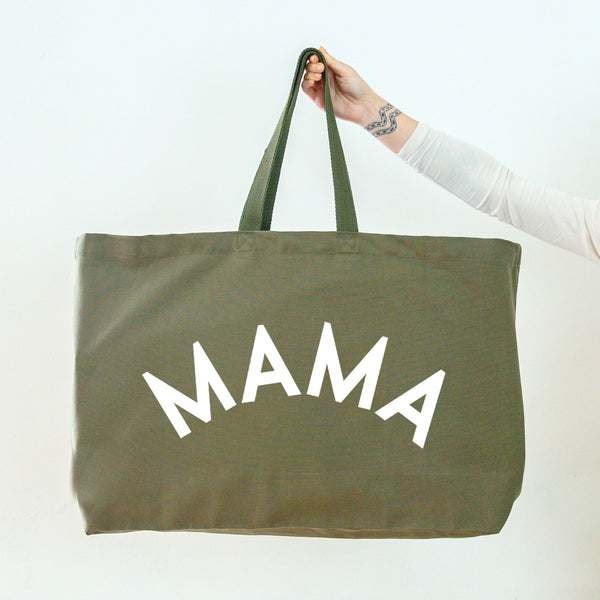 Mama - Oversized Tote Bag - Olive