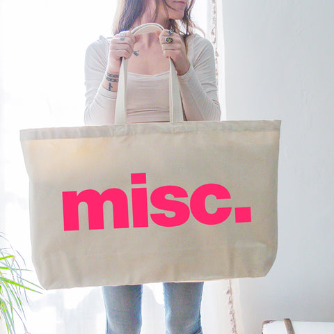 Oversized Tote Bag. Weekend Bag. Really Big Tote. Misc Bag