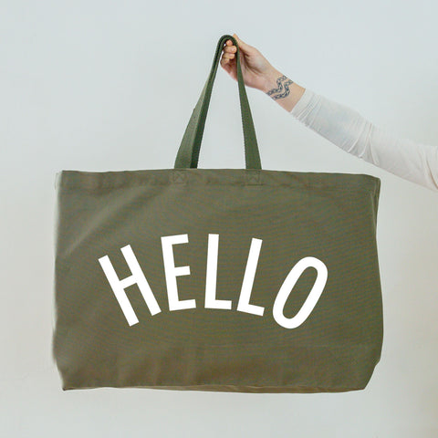 Hello - Oversized Tote Bag