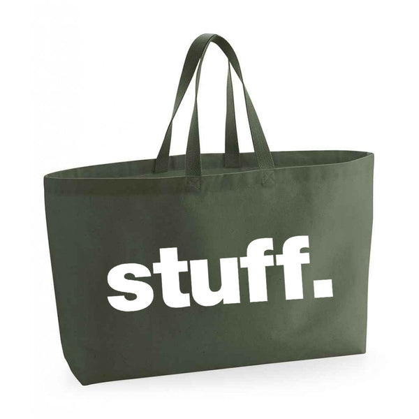 Stuff Bag. Oversized Tote Bag. Really Big Bag. Weekender Bag. Olive Tote