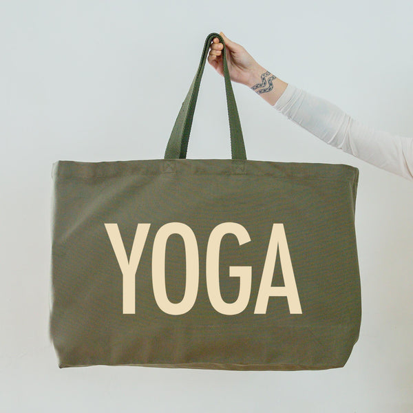 Yoga - Oversized Tote Bag - Olive