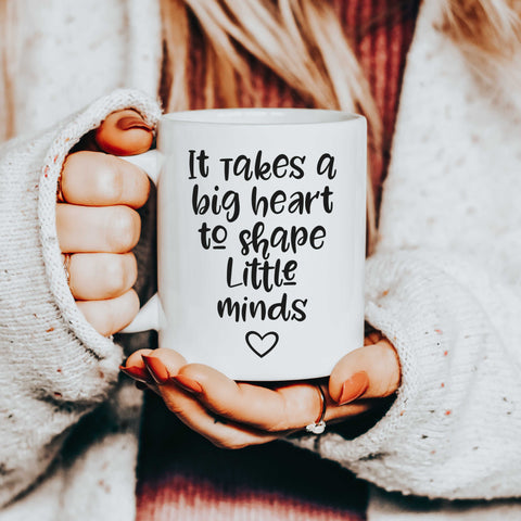 Big Heart Little Minds Teacher Mug