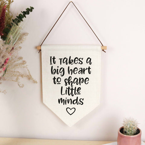It Takes A Big Heart Wall Banner Flag