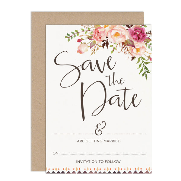 DIY Wedding Stationery Budget Wedding Invitation Floral Wedding Stationery Save The Date