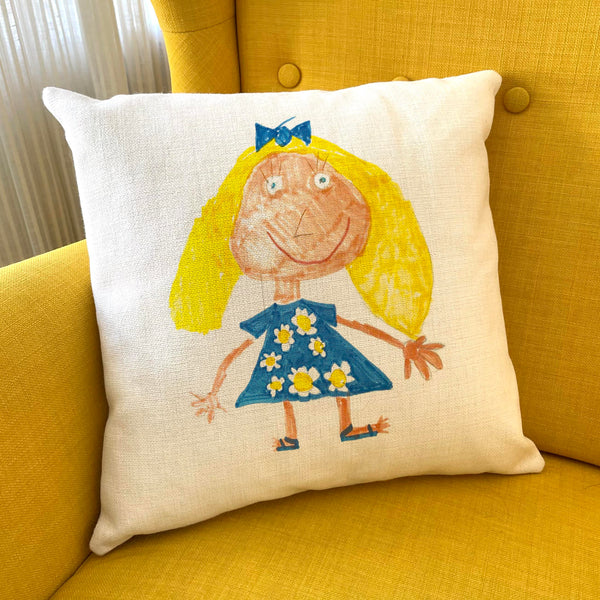 Child's Drawing Personalised Cushion