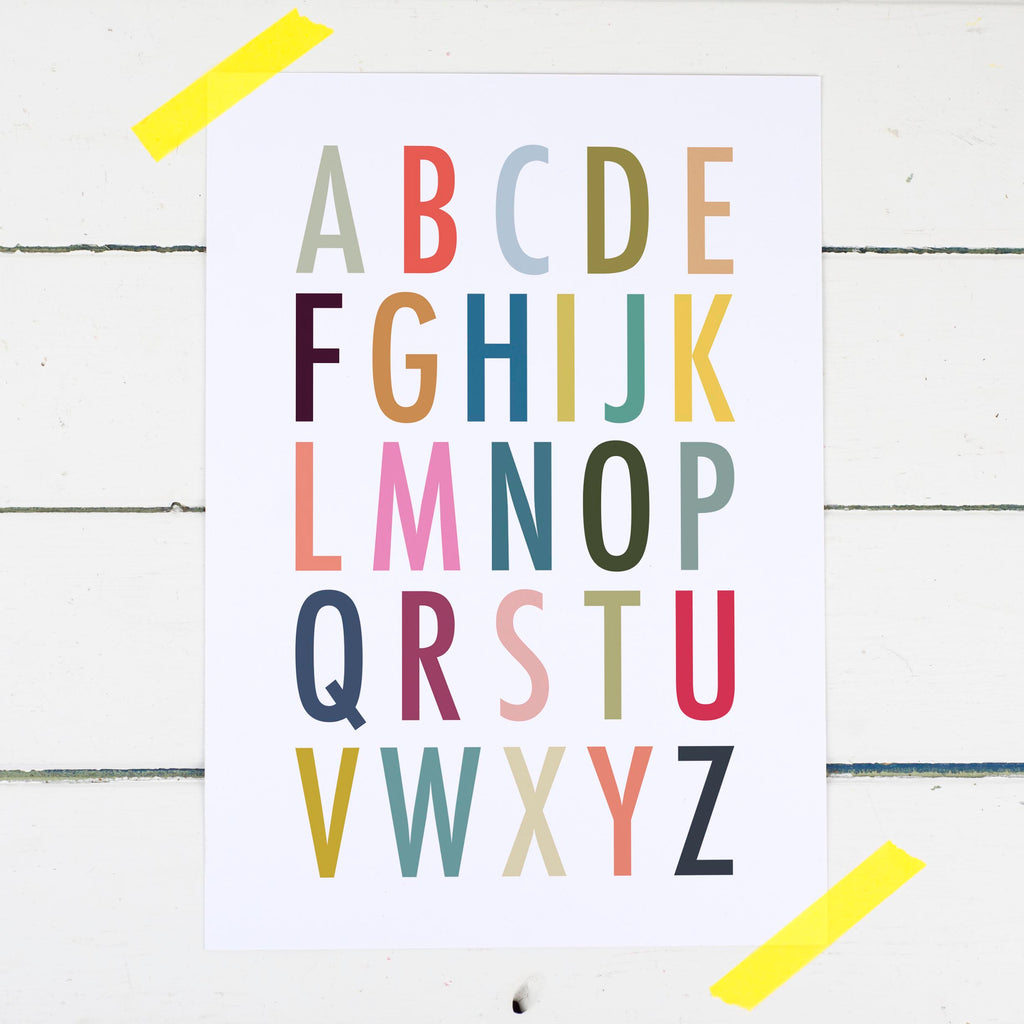 Colourful Alphabet Print