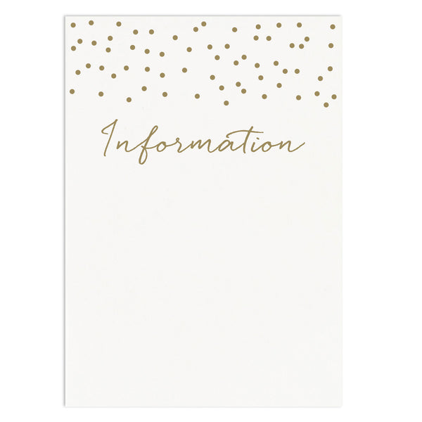 Gold Confetti DIY Wedding Stationery