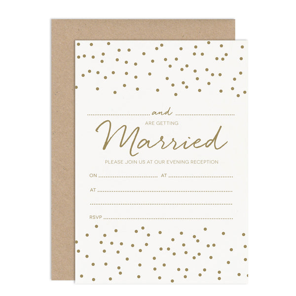 Gold Confetti DIY Wedding Stationery