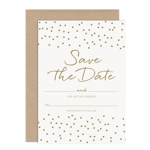 Gold Confetti DIY Wedding Stationery