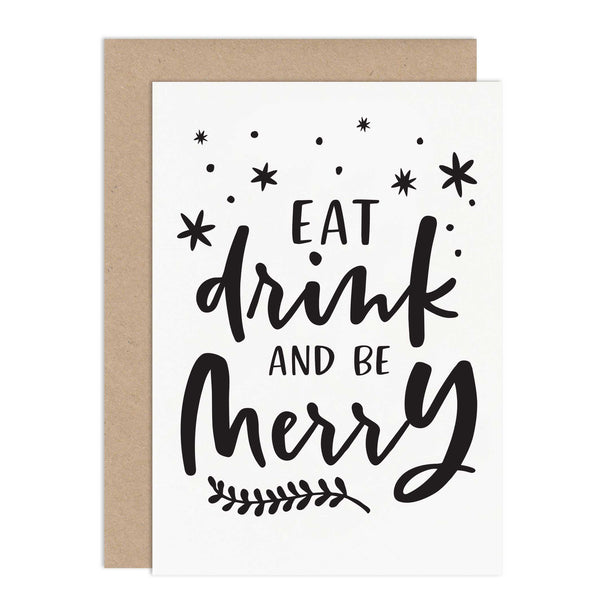 Eat Drink And Be Merry Christmas Card