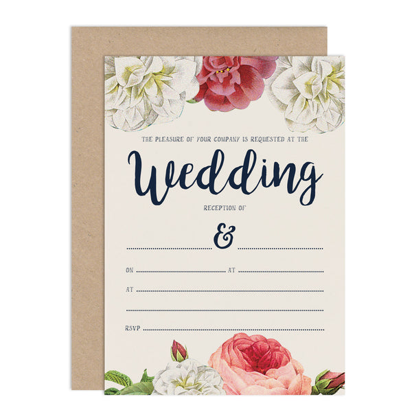 English Garden Floral DIY Wedding Stationery