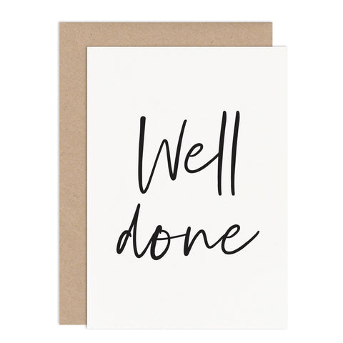 well done congratulations card