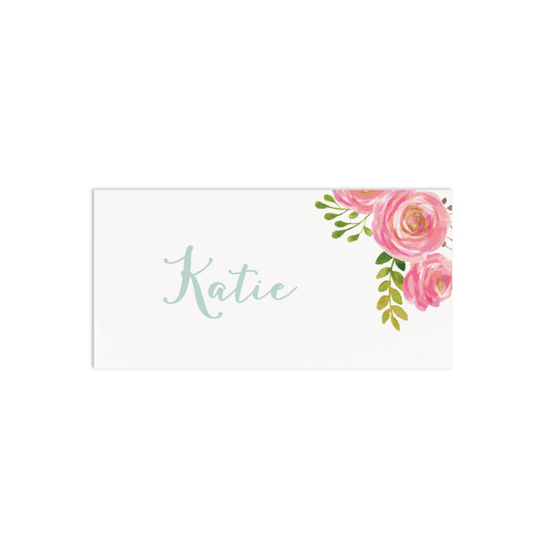 Personalised Floral Wedding Place Cards