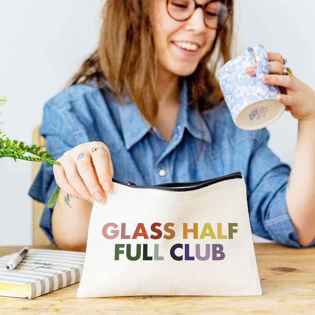Glass Half Full Club Pouch