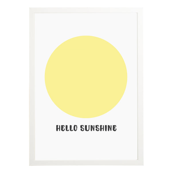 Hello Sunshine Nursery Print - Russet and Gray