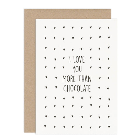 Personalised ‘I Love You More Than’ Card - Russet and Gray