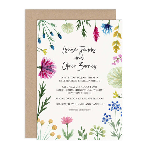 Wildflowers Wedding Invitation