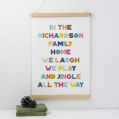 Jingle All The Way Family Christmas Print