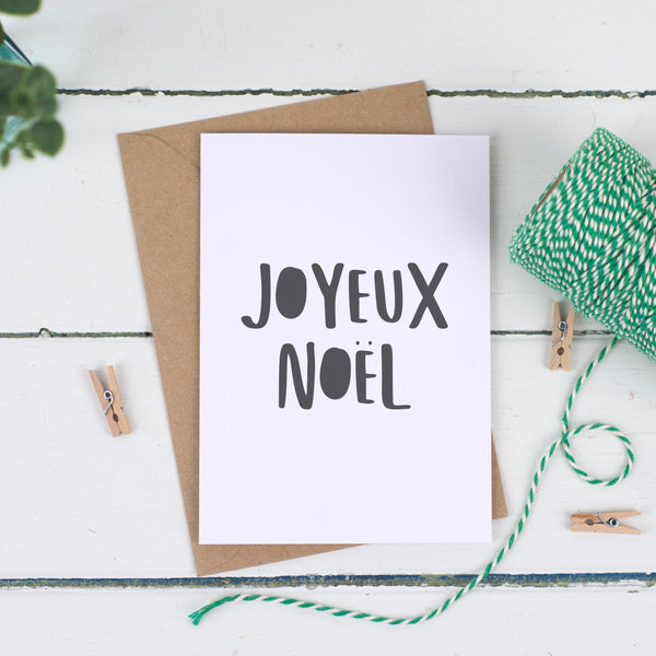 Joyeux Noel Typographic Christmas Card