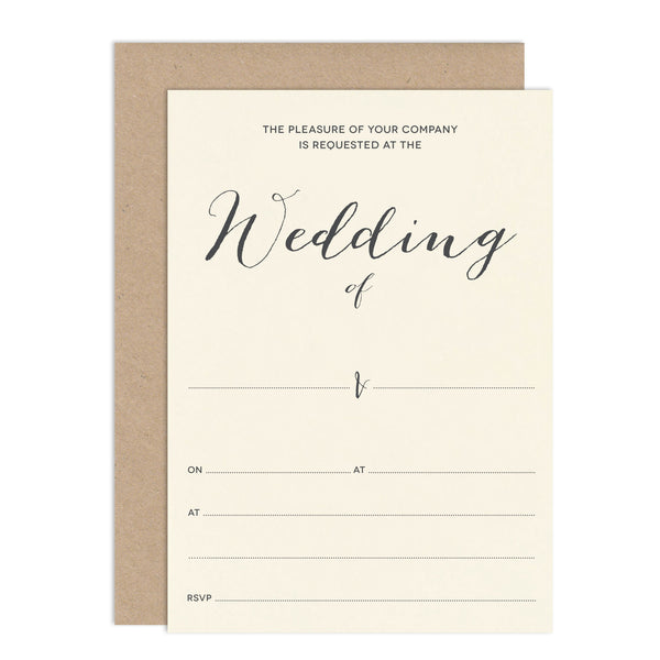 Modern Calligraphy DIY Wedding Stationery