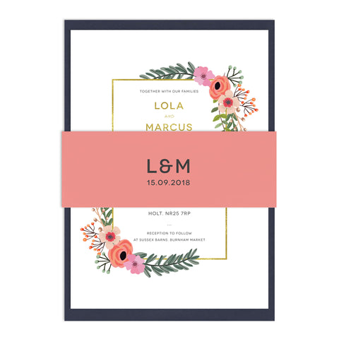 Modern Botanical Wedding Stationery Sample Pack