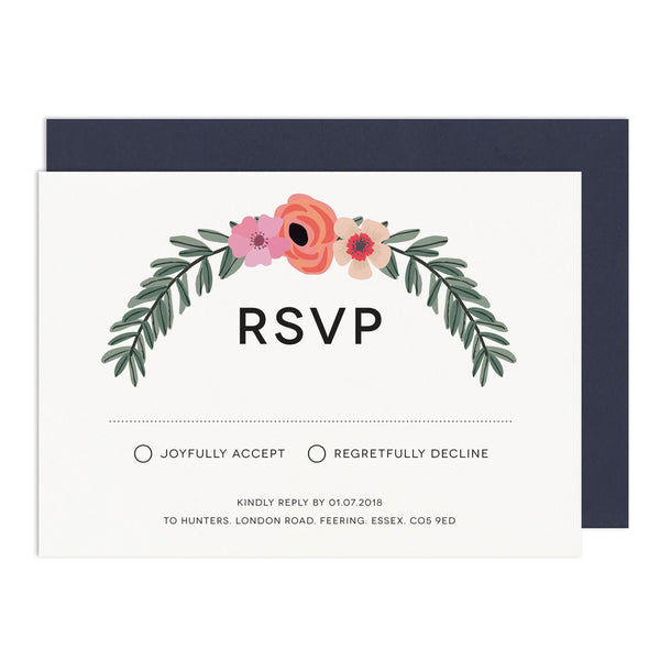 Modern Botanical RSVP Card