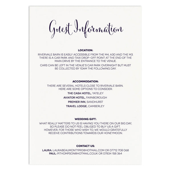 Nightgarden Information Card - Russet and Gray