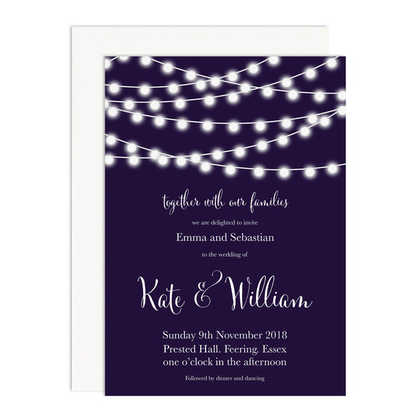 Nightgarden Wedding Invitations - Russet and Gray