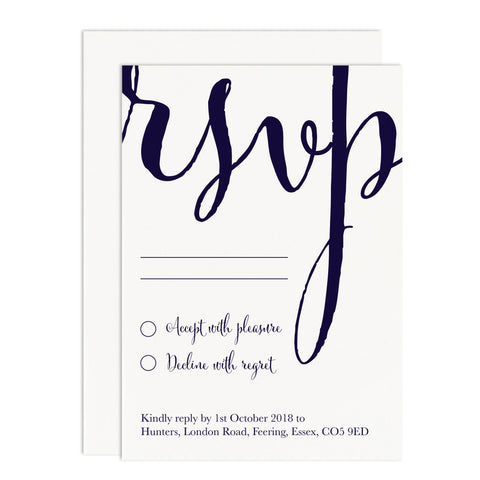Nightgarden RSVP Card - Russet and Gray
