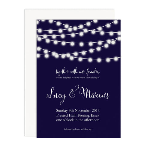 Nightgarden Wedding Invitations - Russet and Gray