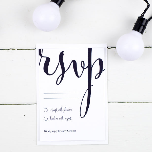 Nightgarden RSVP Card - Russet and Gray