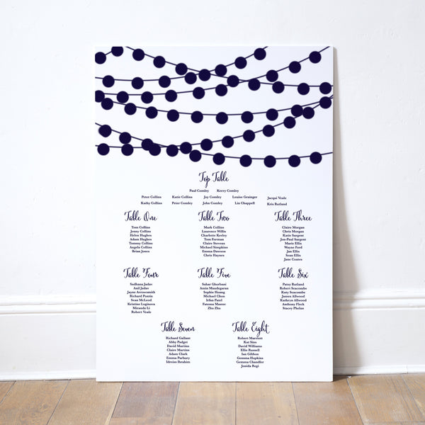Nightgarden Table Plan - Russet and Gray