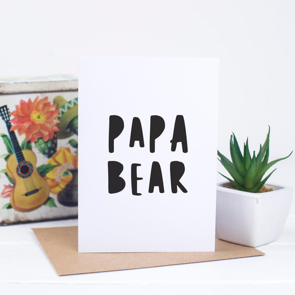 Papa Bear Fathers Day Card
