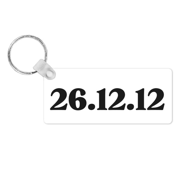 Personalised Dates Keyring