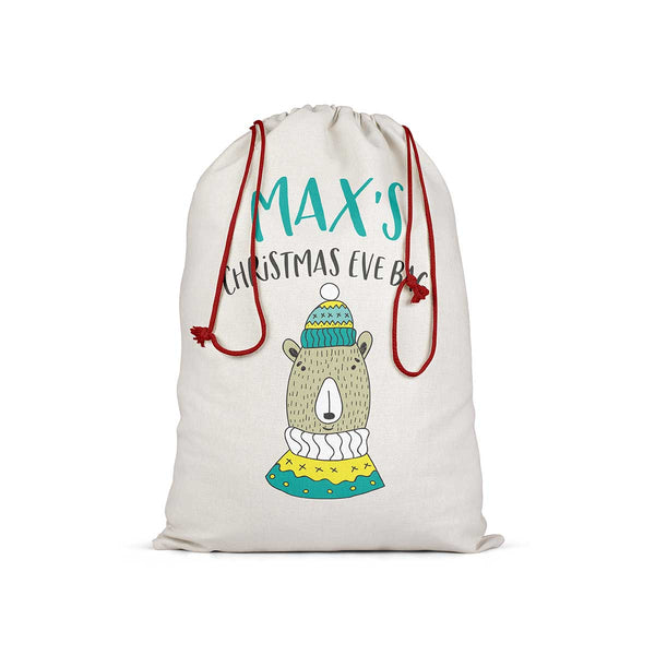 Personalised Animal Christmas Eve Bag