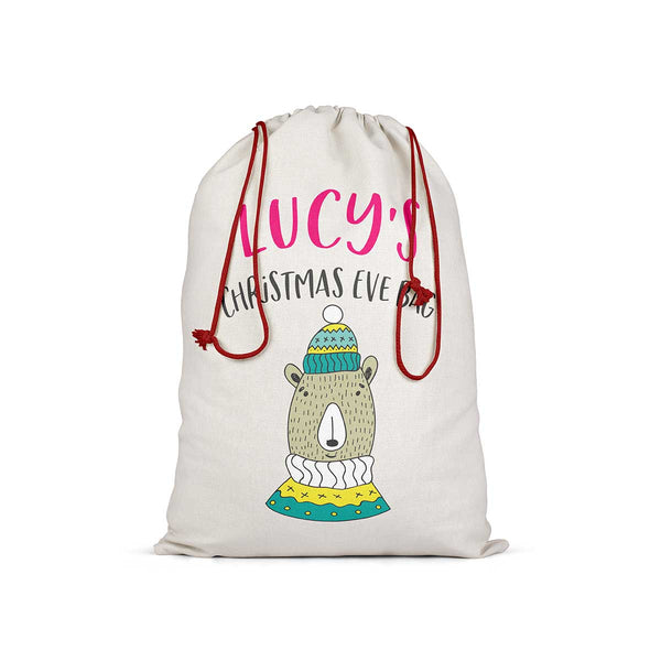 Personalised Animal Christmas Eve Bag