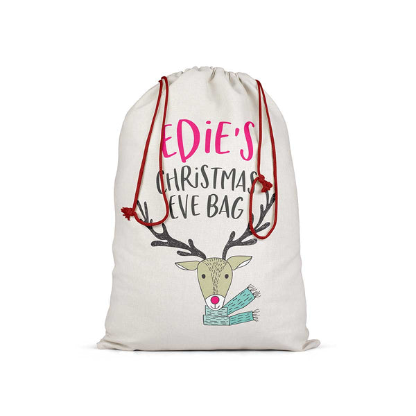 Personalised Animal Christmas Eve Bag