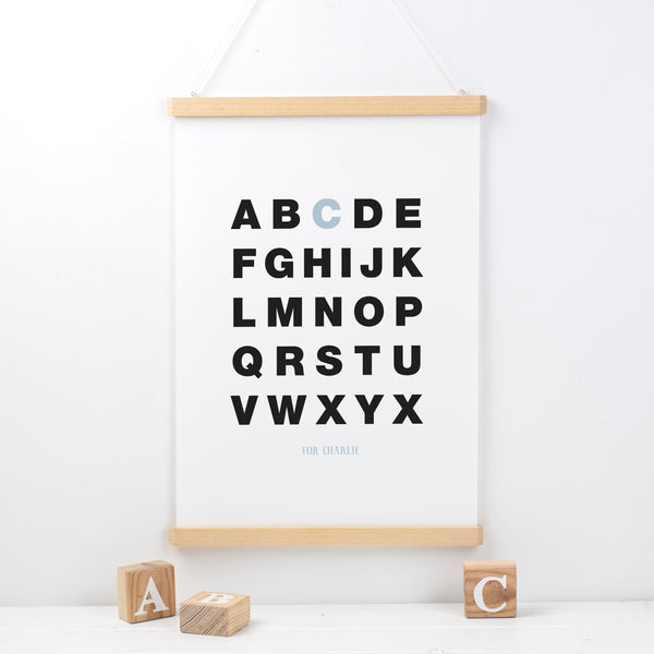Personalised Alphabet Print New Baby Gift