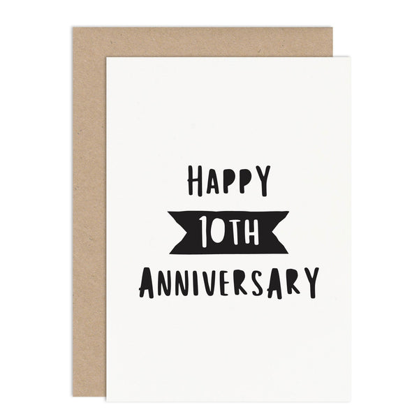 Personalised Anniversary Card - Russet and Gray