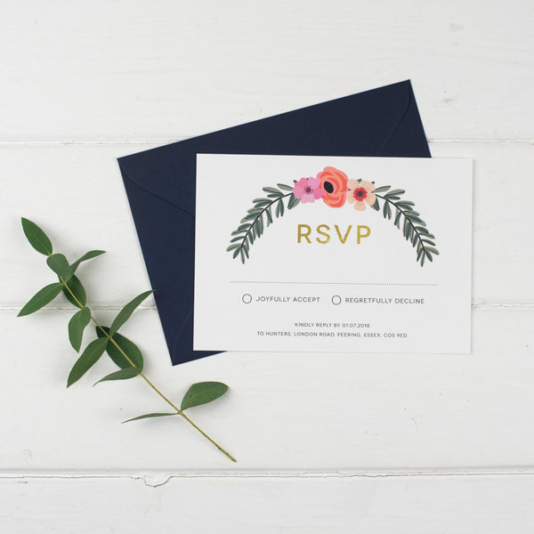 Modern Botanical RSVP Card